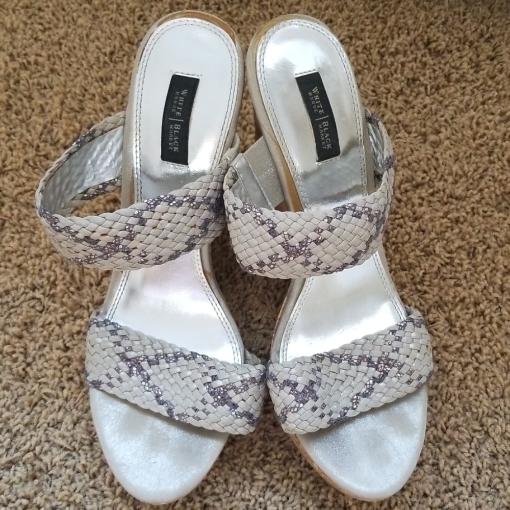 WHBM cork wedge sandal size 9.5